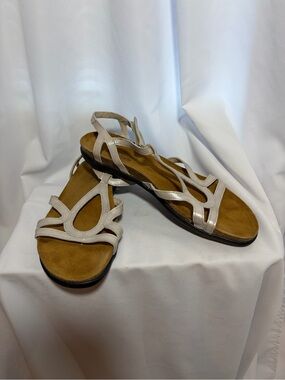 NAOT Dorith Beige Leather Sandals size 43/12